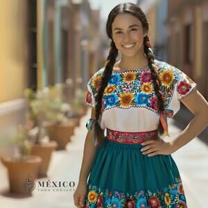 Mexican Folkloric belt day of the dead 5 de Mayo colorfull mexico todo corazon